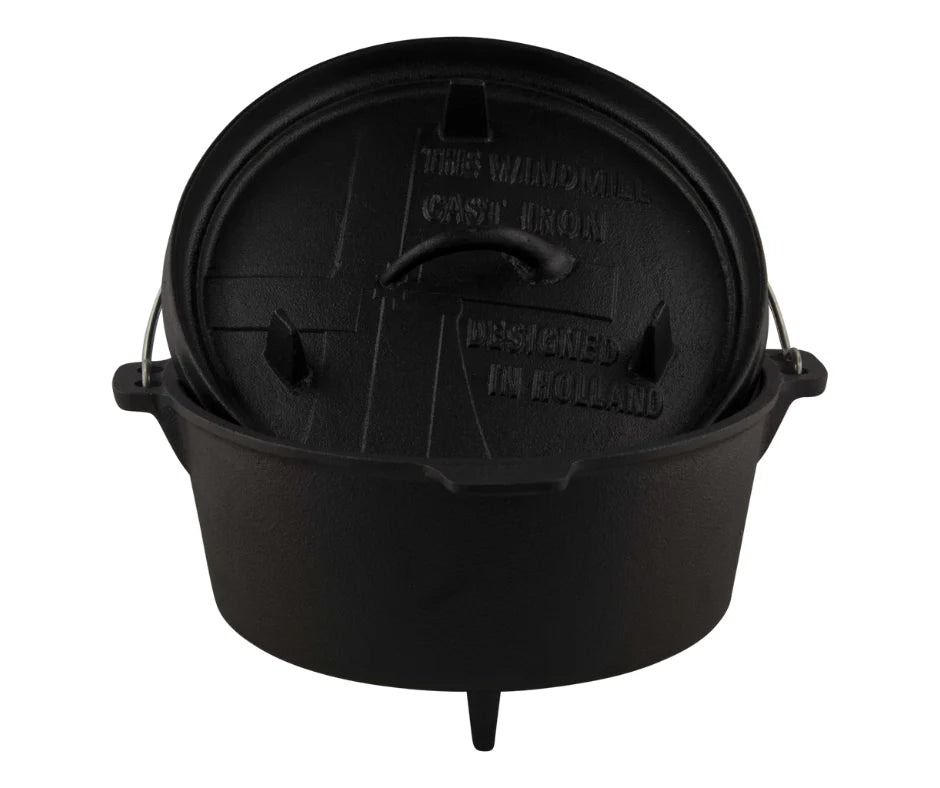 Der Windmühlen-Gusseisen-Schmortopf 4,5 qt mit Füßen