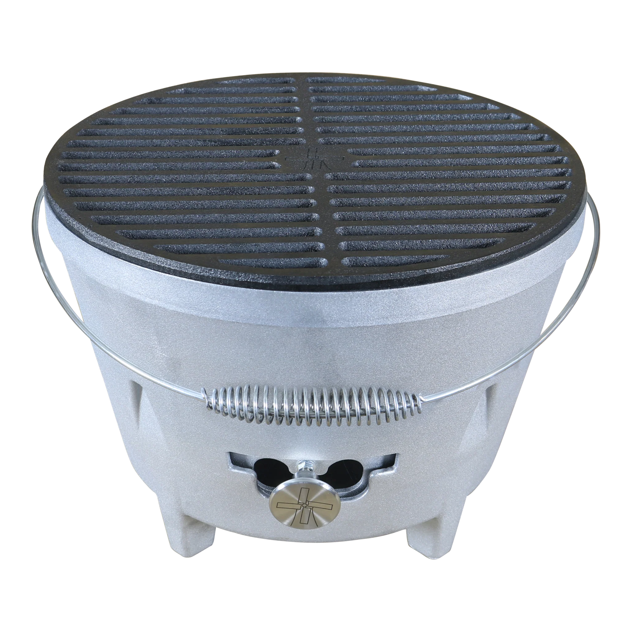 Windmühlen-Grillrost aus Gusseisen für Campingkocher