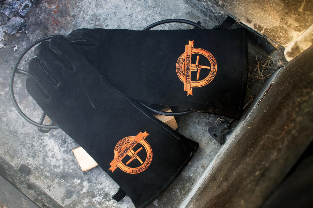 The Windmill Cast Iron Lederen BBQ Handschoenen