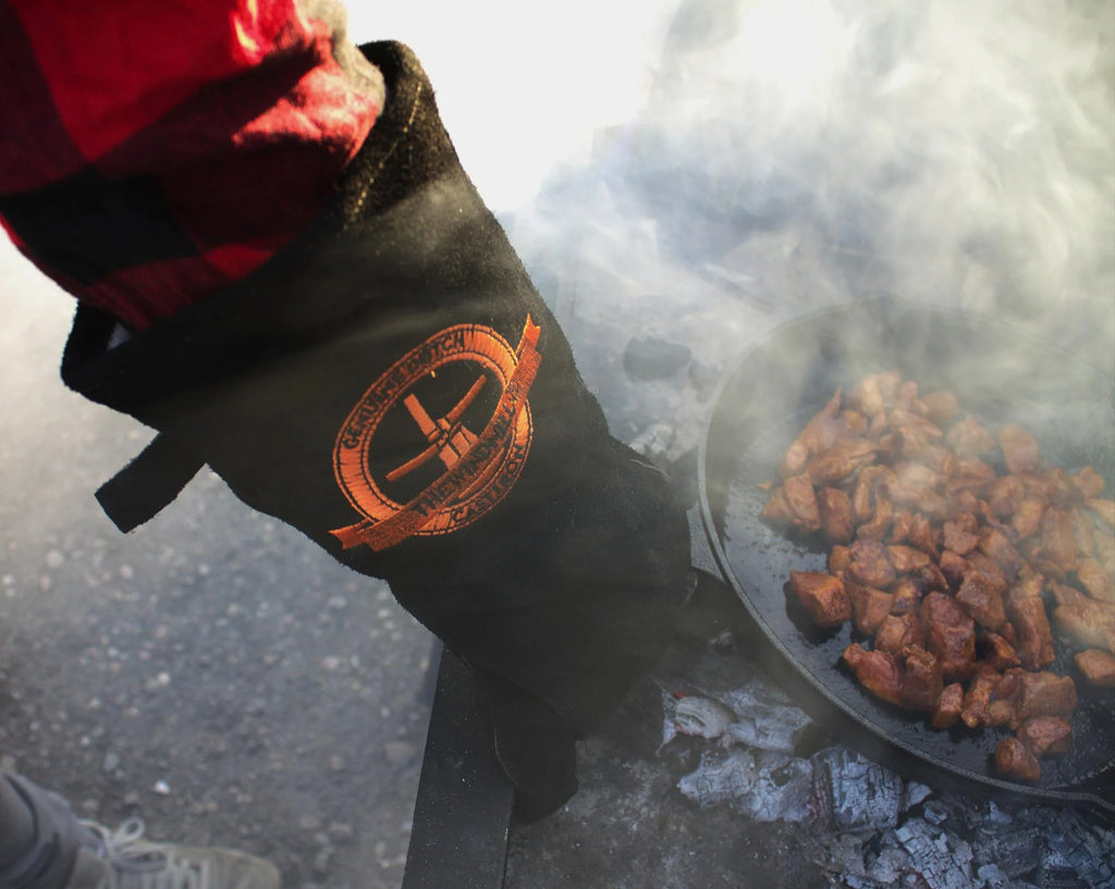 The Windmill Cast Iron Lederen BBQ Handschoenen