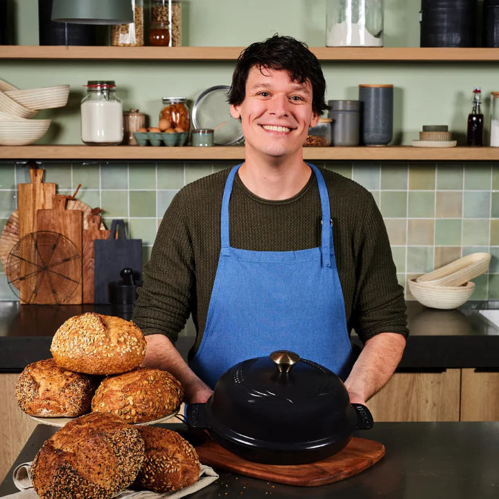 Windmühlen-Brotbackschüssel aus emailliertem Gusseisen