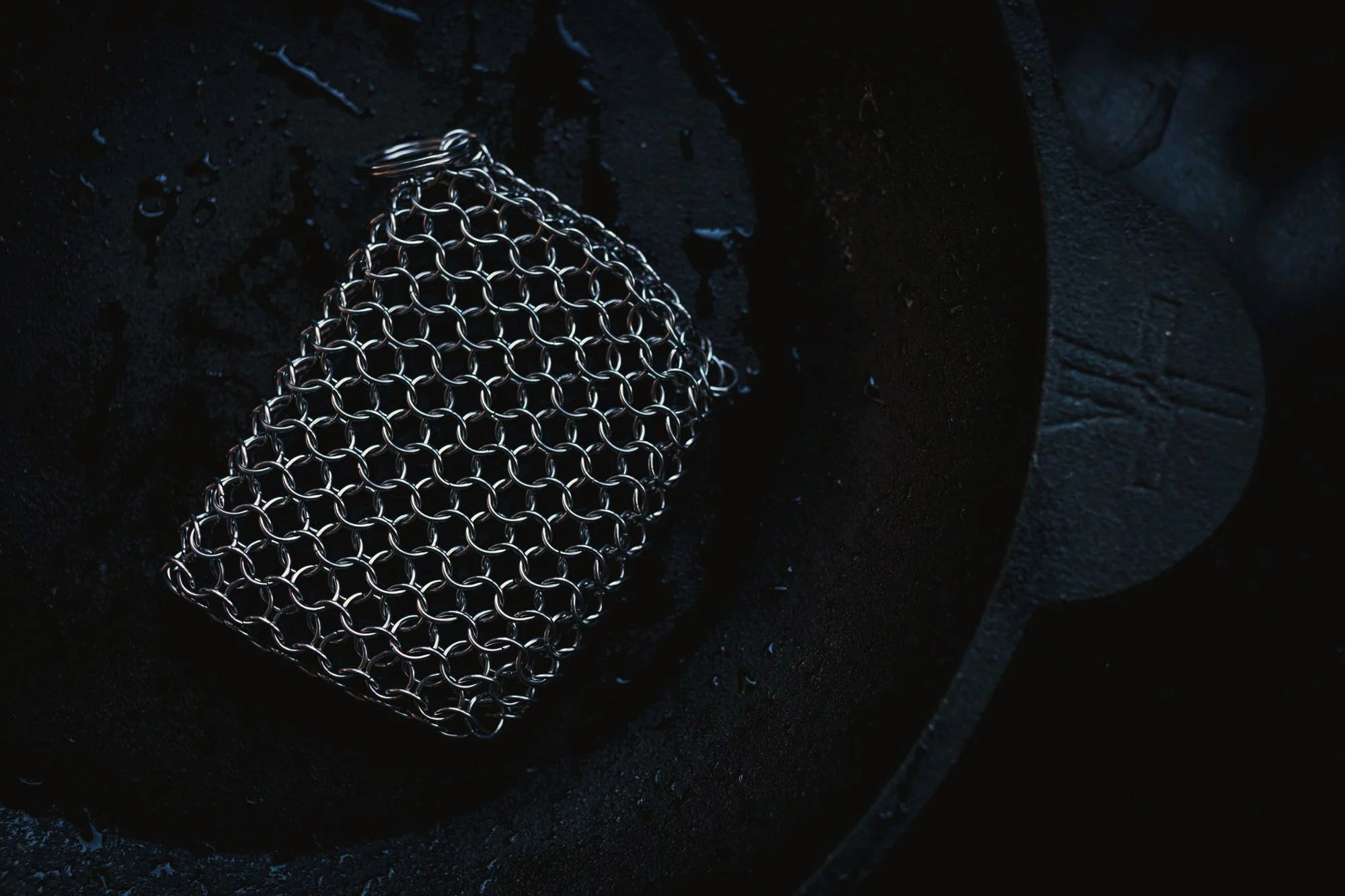 Windmühlen-Reinigungspad aus Gusseisen-Kettenhemd