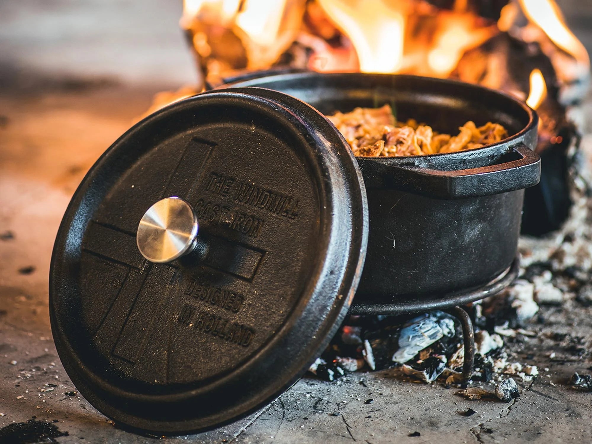 Großer Deckelknopf aus Gusseisen und Edelstahl für Windmühlen
